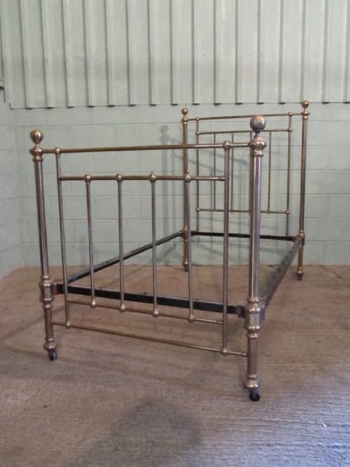 Antique Victorian Single Brass Bed  C1880 W104a/14.2