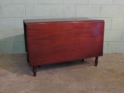 fig 1. ANTIQUE REGENCY MAHOGANY GATE LEG DROP LEAF DINING TABLE SEATS 8-10 C1800 W6276/110