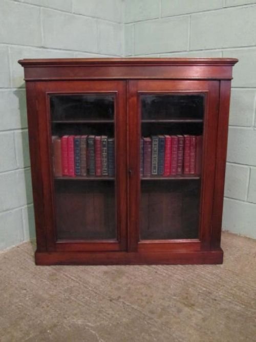 fig 2. ANTIQUE VICTORIAN MAHOGANY GLAZED BOOKCASE C1880 W6260/14.2