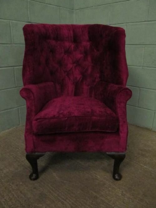 fig 1. ANTIQUE VICTORIAN UPHOLSTERED BUTTON BACK ARMCHAIR C1850 W6268/14.2