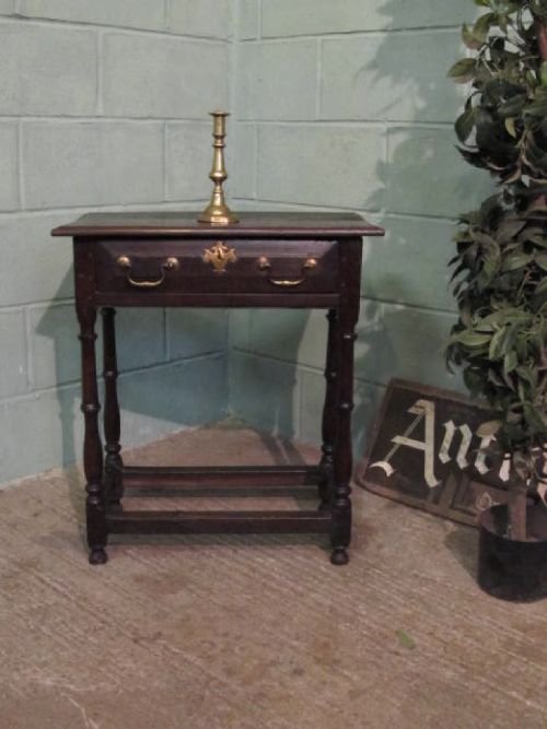 Antique Georgian Joined Country Oak Side Table C1750 W6271/14.2