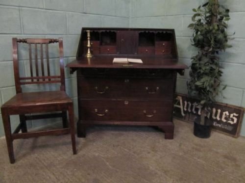 Antique Small Georgian Country Oak Bureau Desk C1780 W6262/14.2