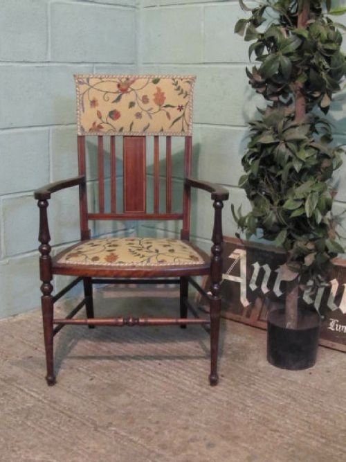 Antique Edwardian Mahogany Side Hall Chair C1900 Wm6282/1.3