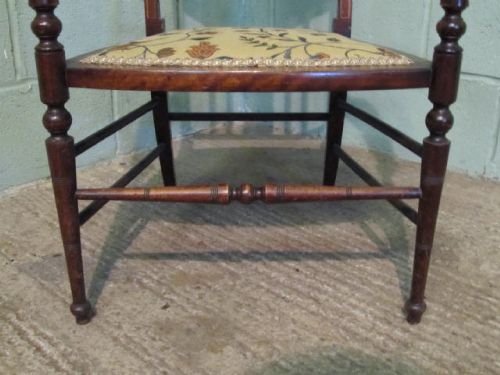 fig 1. ANTIQUE EDWARDIAN MAHOGANY SIDE HALL CHAIR C1900 WM6282/1.3