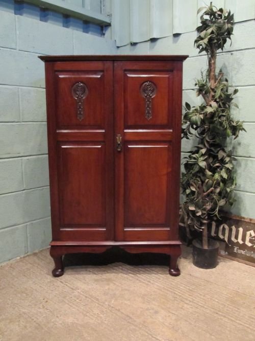 Antique Edwardian Art Nouveau Walnut Tall Boy Cupboard C1900 W6590/26.9