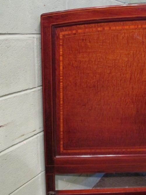 fig 2. ANTIQUE EDWARDIAN MAHOGANY INLAID DOUBLE BEDSTEAD C1900 W6591/26.9