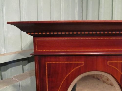 fig 1. ANTIQUE EDWARDIAN MAHOGANY INLAID DOUBLE WARDROBE C1900 W6592A/26.9