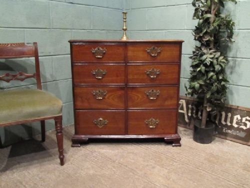 Antique Georgian Mahogany Eight Drawer Chest of Drawers C1780 W6596/26.9