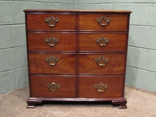 fig 1. ANTIQUE GEORGIAN MAHOGANY EIGHT DRAWER CHEST OF DRAWERS C1780 W6596/26.9