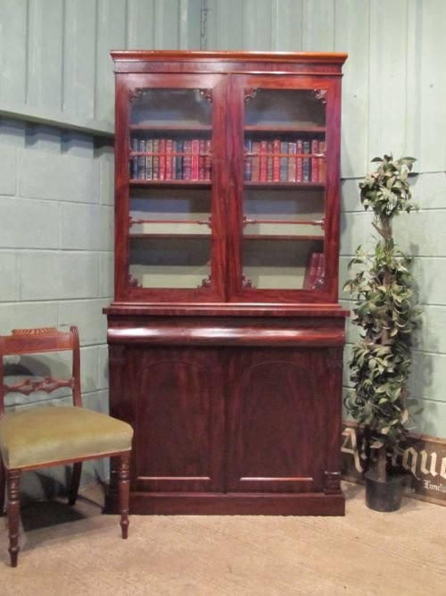 Antique William 1v Mahogany Library Bookcase C1830 W6601/3.10