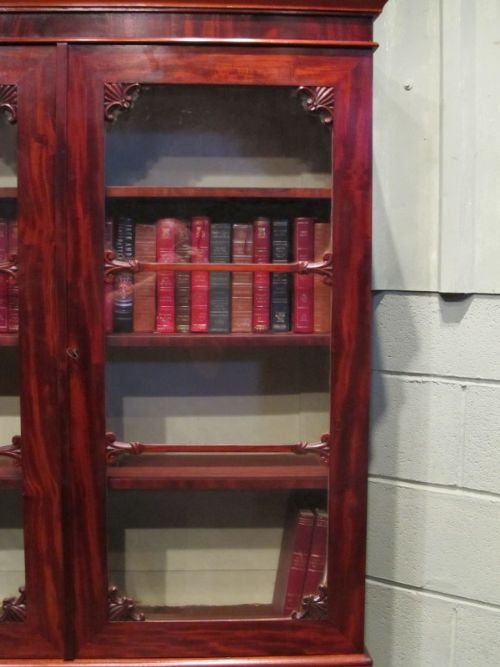 fig 2. ANTIQUE WILLIAM 1V MAHOGANY LIBRARY BOOKCASE C1830 W6601/3.10