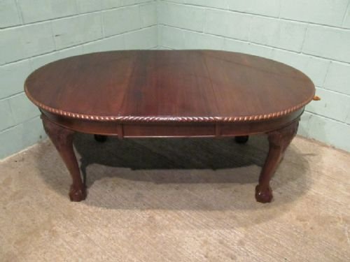 fig 2. ANTIQUE EDWARDIAN MAHOGANY EXTENDING DINING TABLE C1900 W6614/10.10