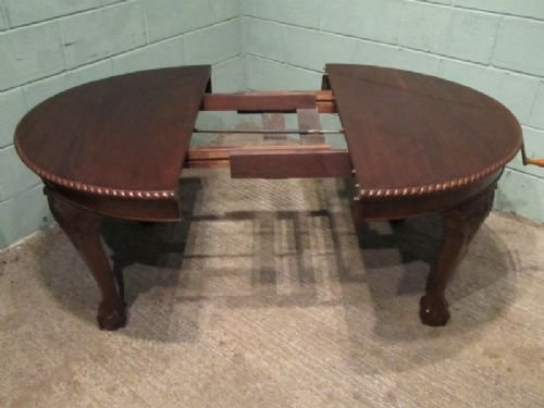 fig 1. ANTIQUE EDWARDIAN MAHOGANY EXTENDING DINING TABLE C1900 W6614/10.10