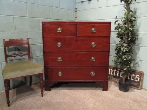 Antique Georgian Regency Mahogany Chest of Drawers C1800 Wd4753/17.3