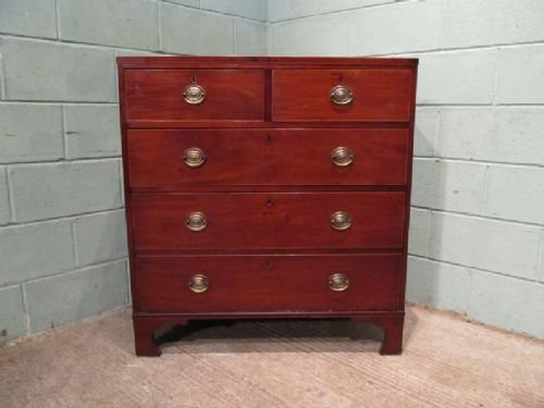 fig 1. ANTIQUE GEORGIAN REGENCY MAHOGANY CHEST OF DRAWERS C1800 WD4753/17.3