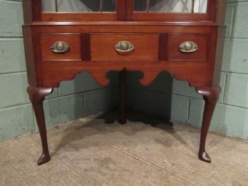 fig 1. ANTIQUE GEORGIAN CHIPPENDALE MAHOGANY DISPLAY CABINET C1780 W6937/30.6