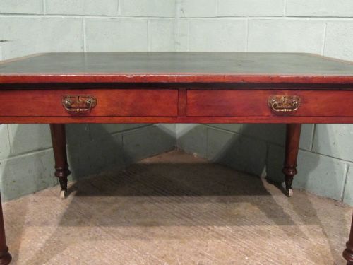 fig 2. ANTIQUE VICTORIAN MAHOGANY LIBRARY DESK C1880