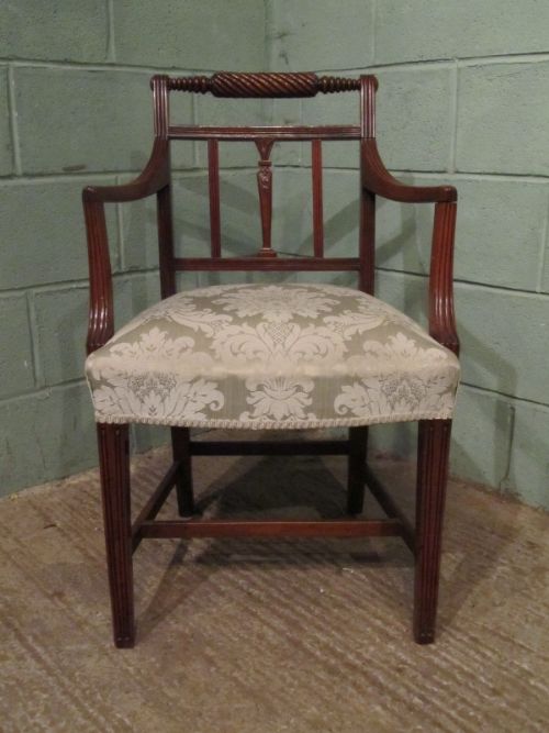 fig 1. ANTIQUE REGENCY MAHOGANY SIDE DESK CHAIR C1820