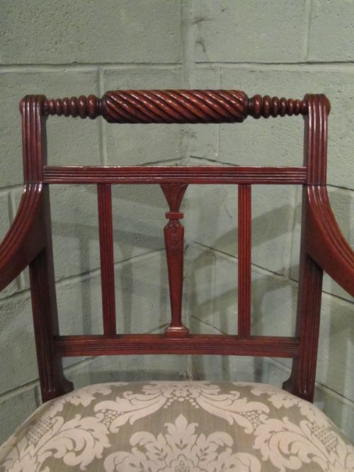 fig 2. ANTIQUE REGENCY MAHOGANY SIDE DESK CHAIR C1820