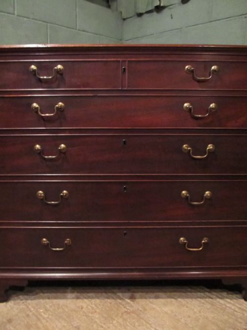 fig 2. ANTIQUE REGENCY MAHOGANY SECRETAIRE CHEST OF DRAWERS C1820