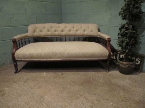 Antique Victorian Mahogany Framed Tub Style Sofa C1880