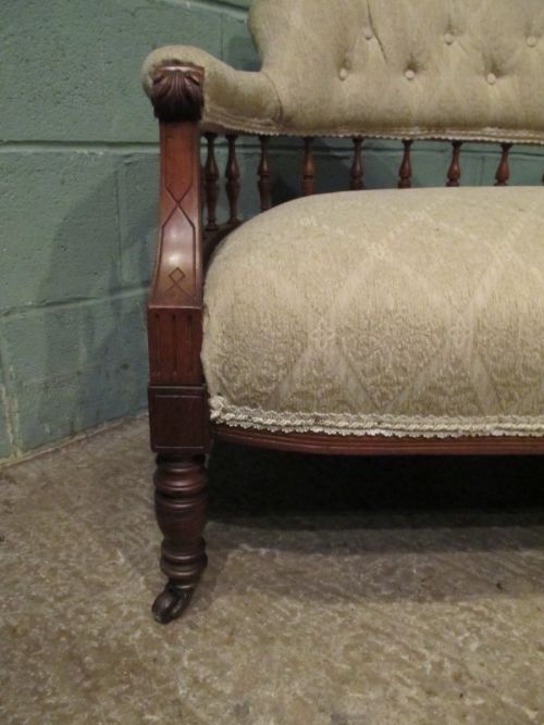 fig 1. ANTIQUE VICTORIAN MAHOGANY FRAMED TUB STYLE SOFA C1880