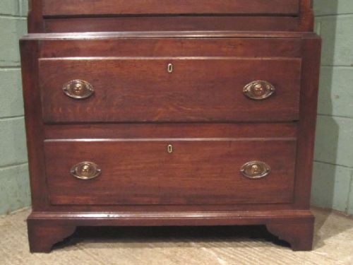 fig 2. ANTIQUE 18TH CENTURY JOINED OAK CHEST ON CHEST of Drawers C1780