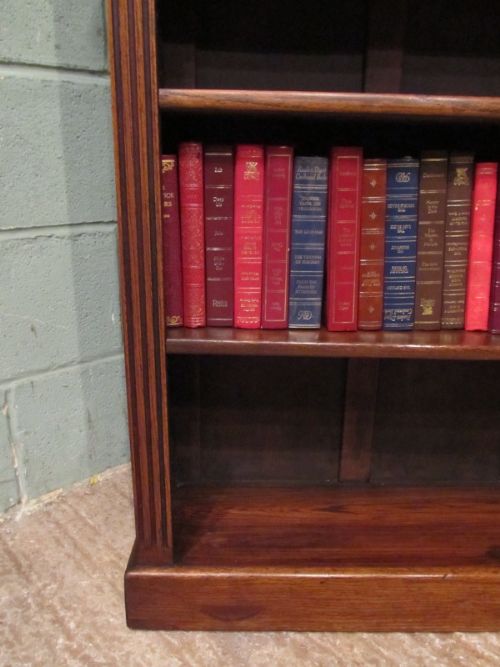 fig 2. ANTIQUE LATE VICTORIAN OAK OPEN BOOKCASE C1890