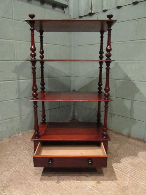 fig 1. ANTIQUE VICTORIAN MAHOGANY FOUR TIER WHATNOT C1880