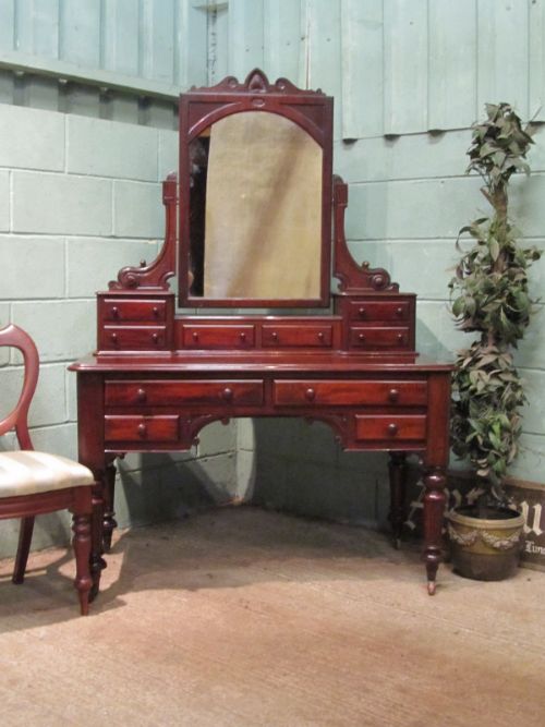 Antique Victorian Mahogany Dressing Table C1880
