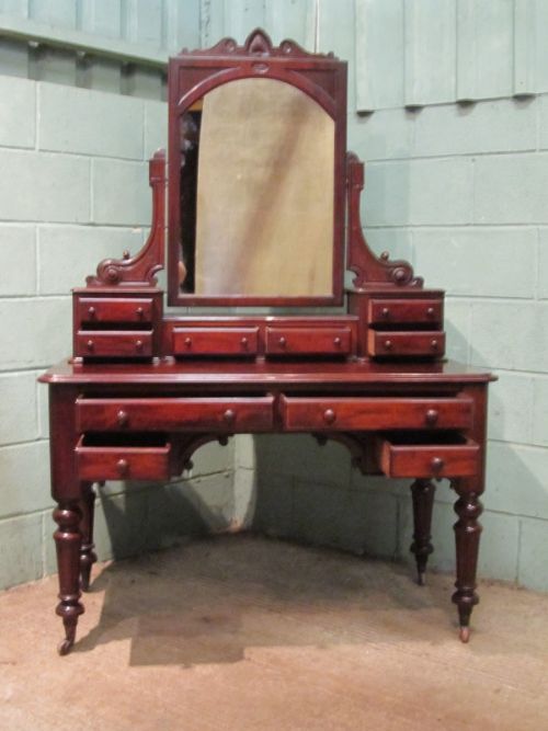 fig 1. Antique Victorian Mahogany Dressing Table c1880