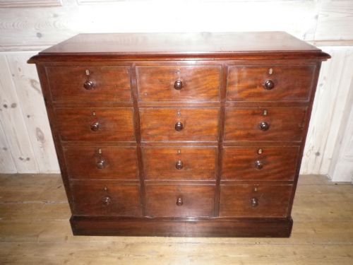 Mahogany Bank of Drawers