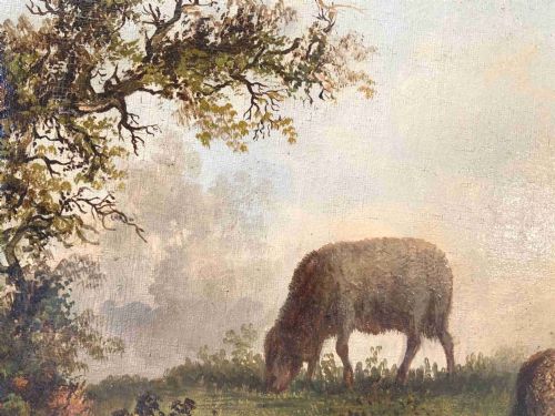 A LARGE PAIR OF CONTINENTAL OIL PAINTINGS - ADDITIONAL PHOTO 8