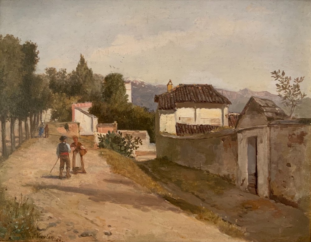 Gilt framed oil  on panel by John Varley