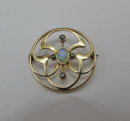 FABULOUS MURRLE BENNETT CO 15 CARAT ART NOUVEAU BROOCH C1900