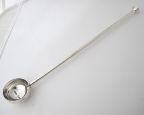 Silver cocktail combination stirrer/spoon/straw Sampson Mordan& Co Chester 1905