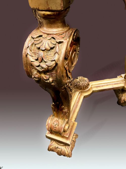 A GILT WOOD URN STAND CIRCA 1890 - ADDITIONAL PHOTO 1