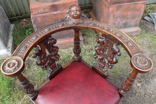 CARVED CORNER CHAIR - ADDITIONAL PHOTO 2