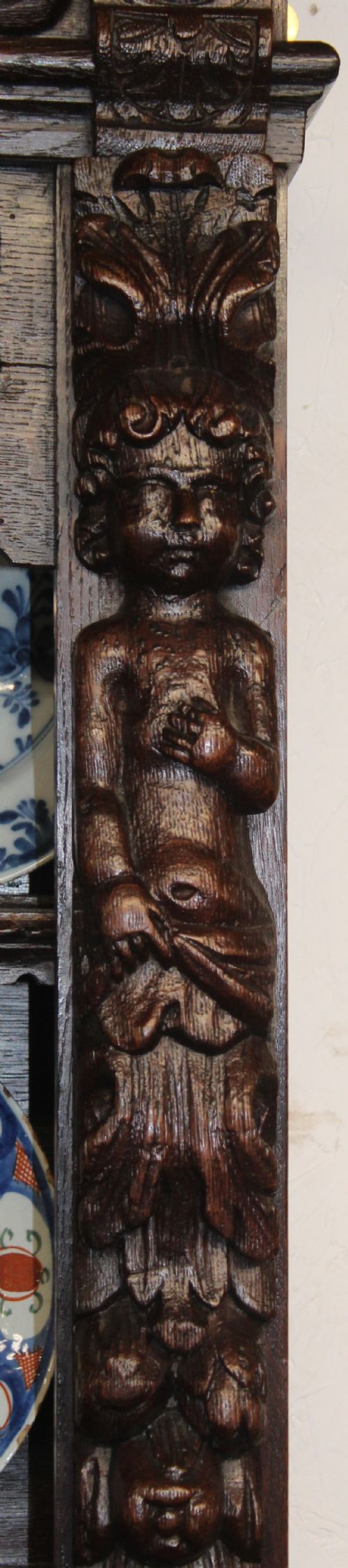 CARVED OAK WALL SHELF - ADDITIONAL PHOTO 2