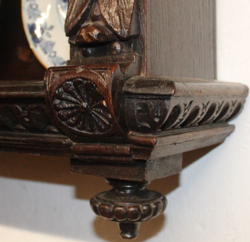 CARVED OAK WALL SHELF - ADDITIONAL PHOTO 4