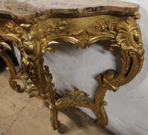 MARBLE TOP COSOLE - ADDITIONAL PHOTO 1