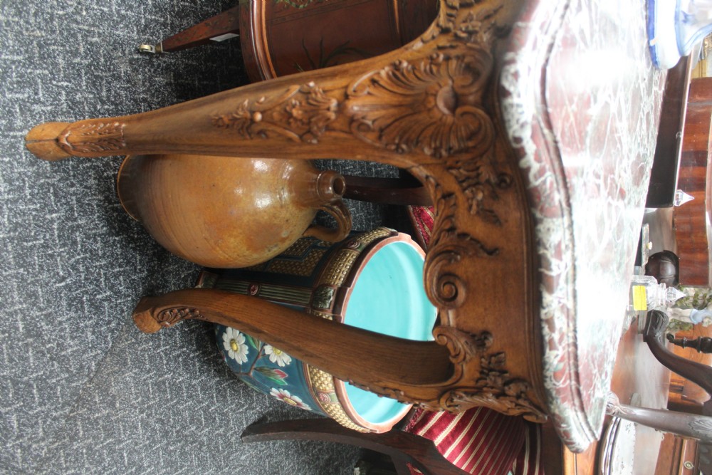 Carved oak console View II