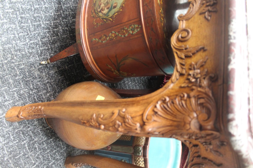 Carved oak console View III