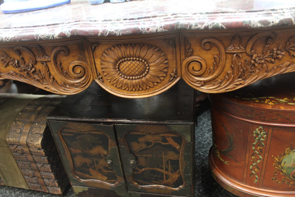 Carved oak console View IV