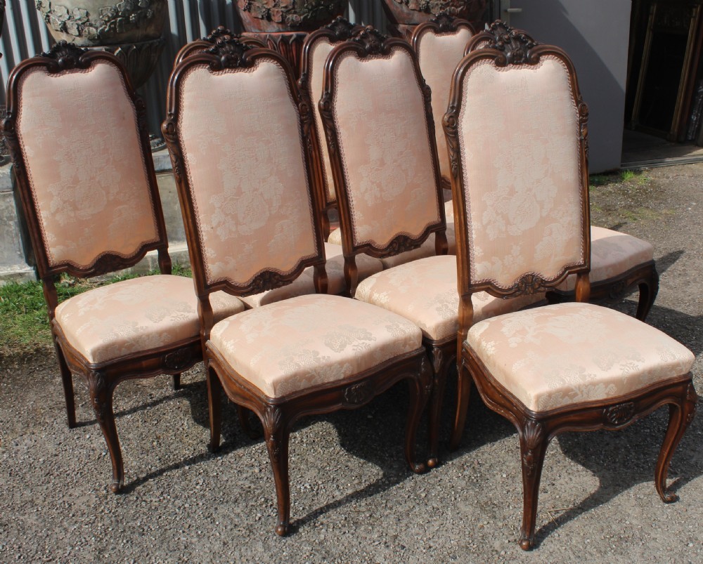 Set of eight dining  chairs