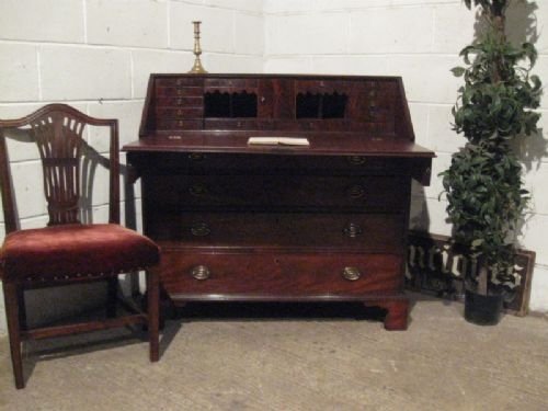 Antique Georgian Mahogany Bureau Desk C1780 Wdb4647/17.2