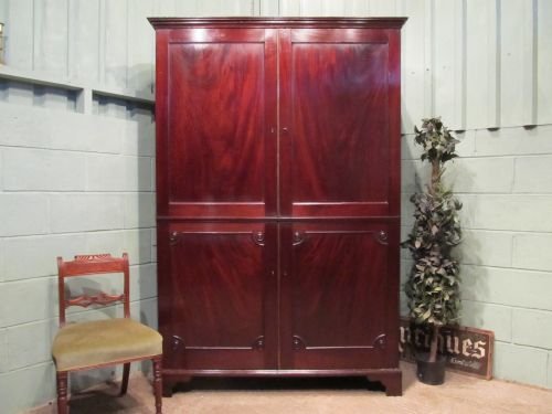Antique Georgian Cuban Mahogany Campaign Wardrobe C1780 Wd6525/25.7