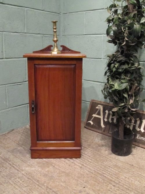 Antique Edwardian Walnut Pot Cupboard Bedside Cabinet C1900 W6628/17.10
