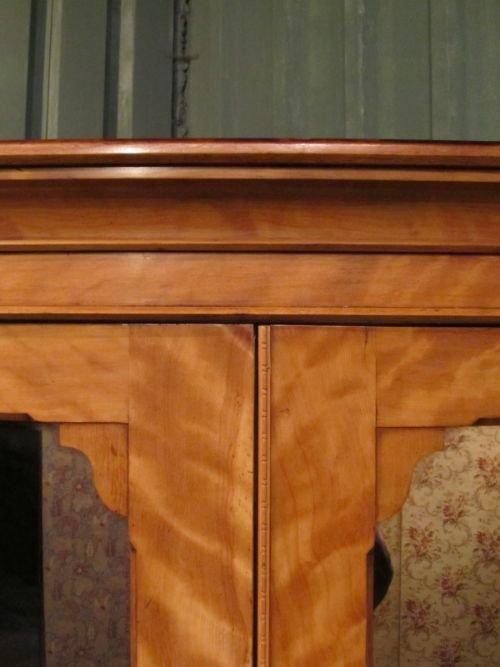 fig 2. ANTIQUE VICTORIAN SATINWOOD DOUBLE WARDROBE C1890 W6689/12.12