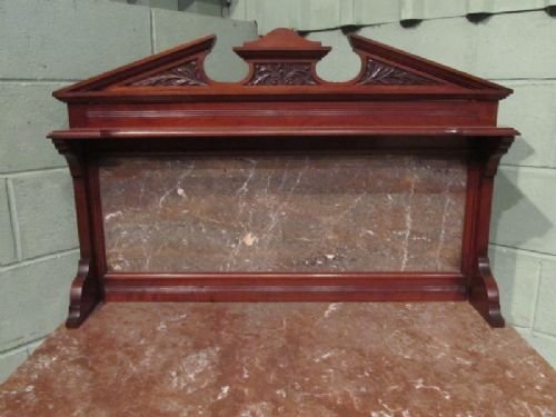 fig 2. ANTIQUE VICTORIAN ART NOUVEAU MAHOGANY & MARBLE WASHSTAND C1890 W6927/7.5